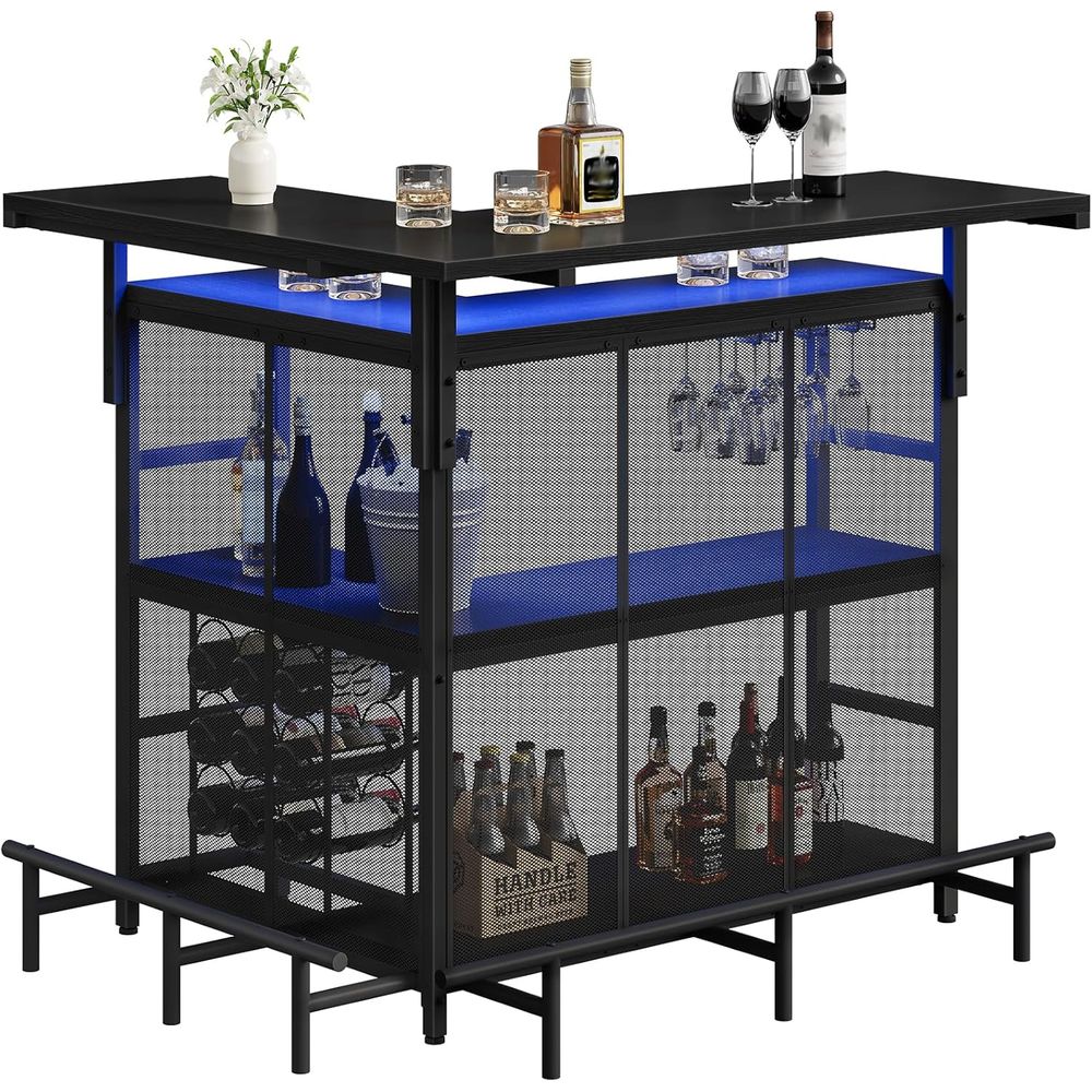 Home Bar Shelves - وحدة بار منزلية، طاولة بار على