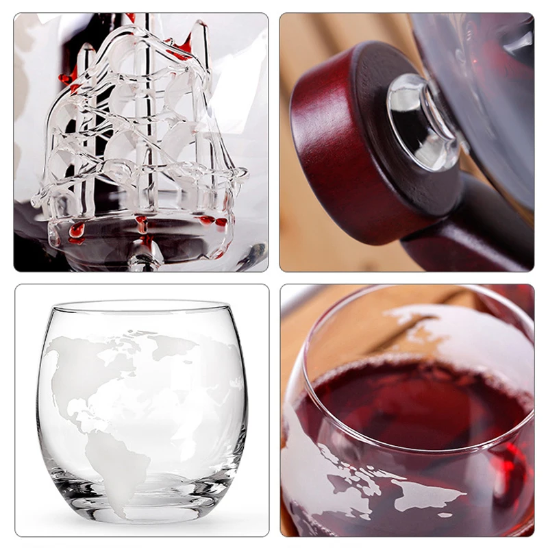 ويسكي الدورق غلوب كأس للنبيذ م - مراجعة Decanter Globe Set وسعره