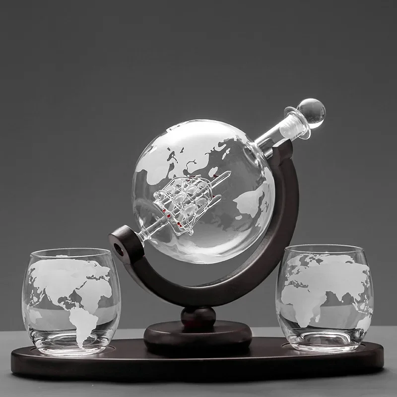 مجموعة زجاج الويسكي كريستال غل - مراجعة Decanter Globe Set وسعره