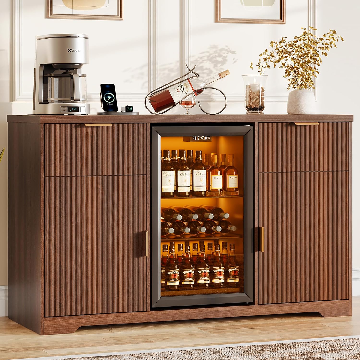 خزانة بار للقهوة مقاس 55 بوصة  - مراجعة Home Bar And Fridge وسعره