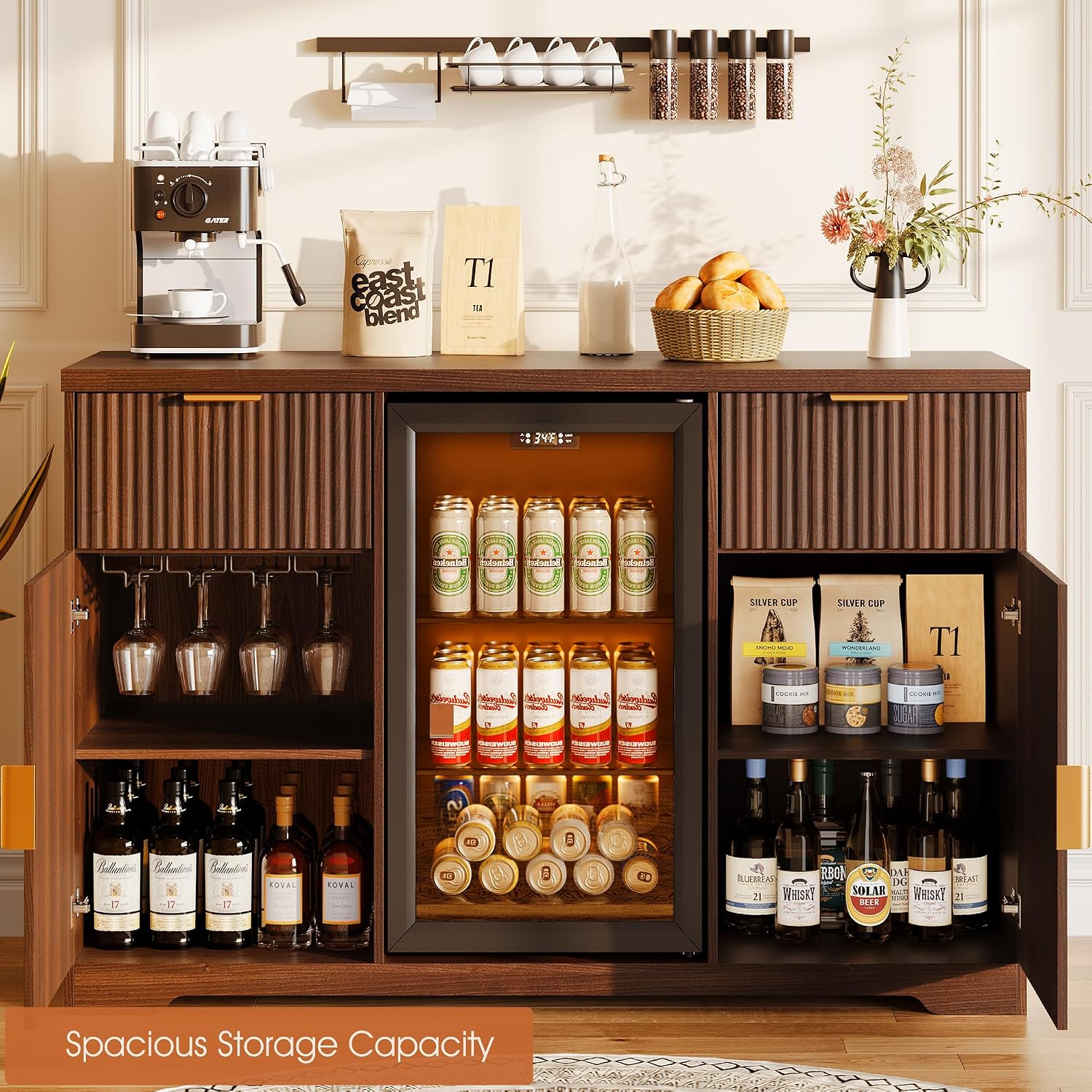 خزانة بار للقهوة مقاس 55 بوصة  - مراجعة Home Bar And Fridge وسعره