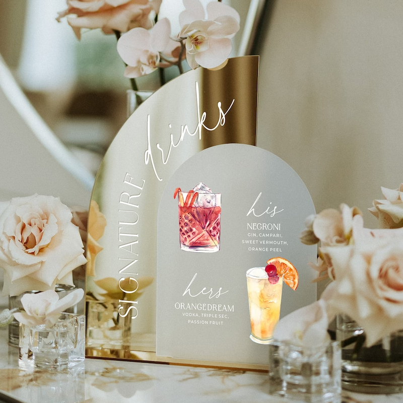 علامة قائمة شريط الزفاف بمرآة  - مراجعة Cocktail Recipe Book وسعره