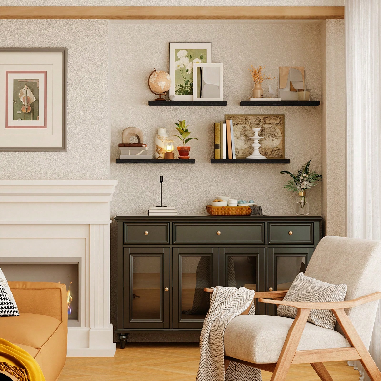 4 قطع من الأرفف العائمة الحديث - مراجعة Home Bar Shelves وسعره
